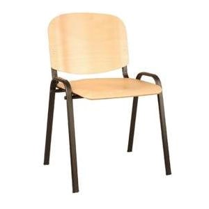 Посетителски стол ISO BLACK WOOD